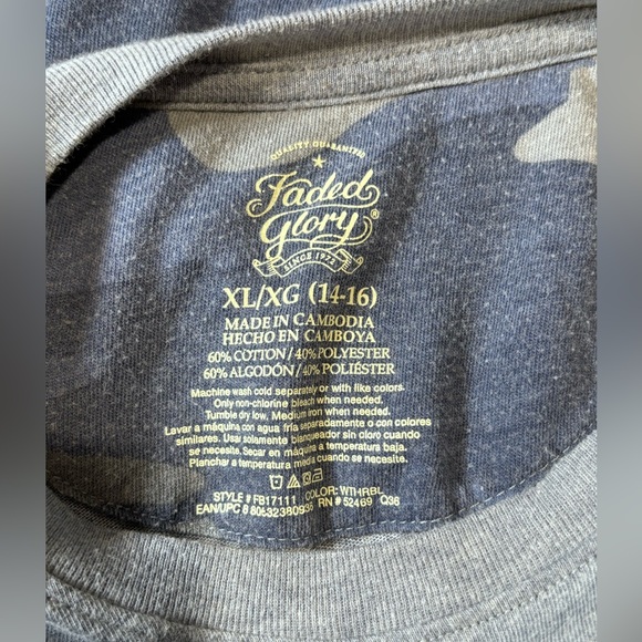 Set Of 2 T Shirts Short Sleeve Fit Size XL 14-16 Different Brands Color Blue - Picture 3 of 5